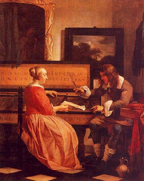 Gabriel Metsu The Music Lesson oil painting image